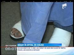 Un copil de nouă ani a ajuns la spital după ce a luat bătaie în școală