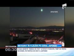 Meteorit în flăcări pe cerul Japoniei