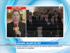 Iohannis, validat de CC în funcţia de preşedinte. Traian Băsescu, la ceremonia de validare
