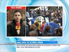 5 dintre militarii căzuţi la datorie în accidentul aviatic din Sibiu, conduşi pe ultimul drum