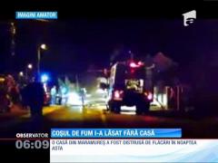 Coșul de fum i-a lăsat fără casă