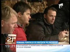 Pomană porcului cu invitaţie pe Facebook