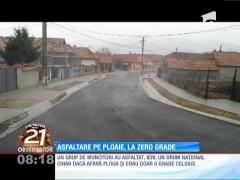 Asfaltare pe ploaie, la zero grade