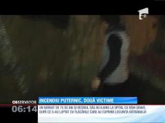 Doi oameni au fost răniţi în urma unui incendiu puternic, în judeţul Neamţ