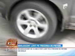 Un adolescent a fost lovit de o maşină pe o trecere de pietoni din Vaslui