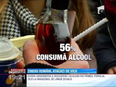 Elevii beau şi fumează în timpul cursurilor!