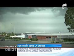 Două furtuni puternice au lovit simultan oraşul australian Sydney