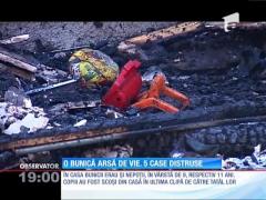 Update! Iadul s-a dezlănţuit la Rucăr! O bătrână moartă și cinci case arse