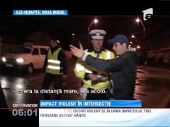 Impact violent în intersecție