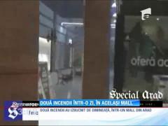 Două incendii într-un mall din Arad