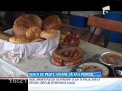 Românii de peste hotare s-au întors acasă să taie porcul