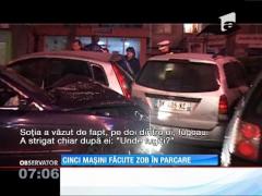 Baia Mare: Cinci mașini făcute zob în parcare