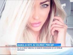 Bianca Drăguşanu şi Cătălin Botezatu au plecat la colindat în sat