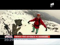 Bătrânelul pasionat de snowboard
