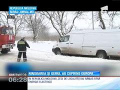 Ninsoarea și gerul au cuprins Europa