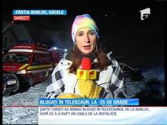 Alertă! Șapte turiști blocați în telescaun