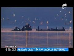 Pescari căzuți în apa înghețată a lacului Siutghiol