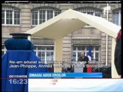 Omagiu adus polițiștilor uciși în atentatele de la Paris