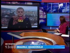 Momentul abandonului fetiţei din Sibiu, surprins pe o cameră de supraveghere