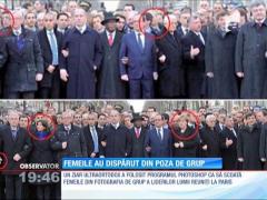 Femeile au dispărut din poza de grup făcută la marşului istoric de la Paris