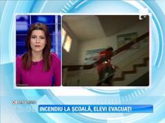 Incendiu la o școală din Galați
