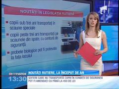Noutăţi rutiere, la început de an