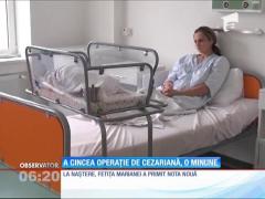 A născut prin cezariană pentru a cincea oară!