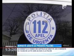 Borsetă găsită şi predată poliţiei