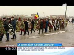 Iustin Capră a fost înmormântat la cimitirul Ghencea din Capitală