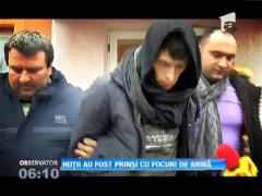 Hoț extrem de violent, prins cu focuri de armă