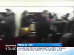 Panică într-un tren din statul american Massachusetts
