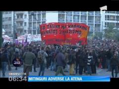 Mitinguri adverse la Atena