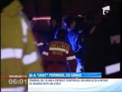 Un tânăr și-a pătat permisul cu sânge