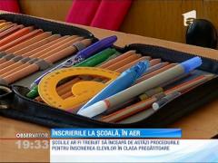 Înscrierile la școală, în aer