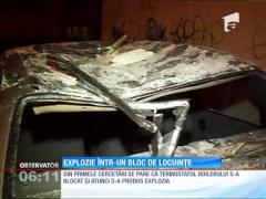 Explozie într-un bloc de locuințe