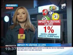 Câştigătorii la loto vor da bani la stat după mărimea premiului