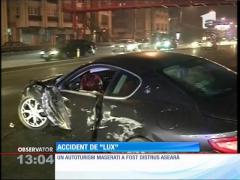 Accident cu un bolid de lux