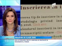 Înscrierile la clasa zero încep cu stângul!