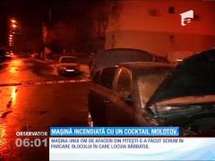 Maşina unui afacerist din Piteşti a fost incendiată la comandă
