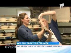 Ducesa de Cambridge s-a apucat să modeleze obiecte din ceramică