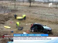 Accident pe DN7: 2 morți, 6 răniți