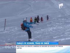 Weekend-ul a început cu zâmbetul pe buze pentru locuitorii staţiunii Sinaia