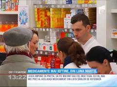 Medicamente mai ieftine, din luna martie