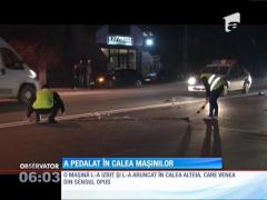 Un biciclist a fost spulberat de o mașină pe o şosea din judeţul Prahova