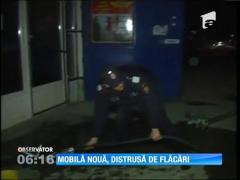 Un incendiu a distrus mobila şi mai multe obiecte decorativei dintr-un centru comercial din Capitală