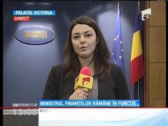 Ministrul Finanţelor Darius Vâlcov rămâne în funcţie