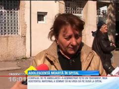 Adolescentă moartă în spital