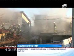 Un bărbat de 70 de ani a murit într-un incendiu devastator în Capitală