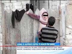 Când îi supără copiii, îi agață în gard!