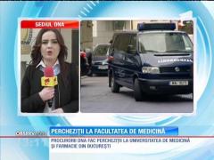 Percheziții la Universitatea de Medicină şi Farmacie "Carol Davila"